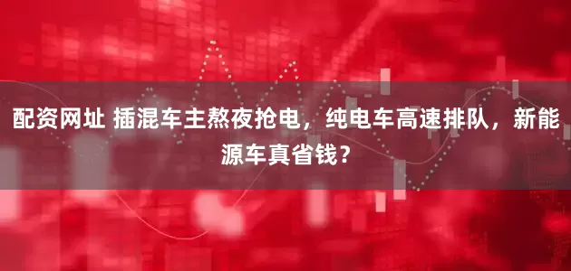 配资网址 插混车主熬夜抢电，纯电车高速排队，新能源车真省钱？